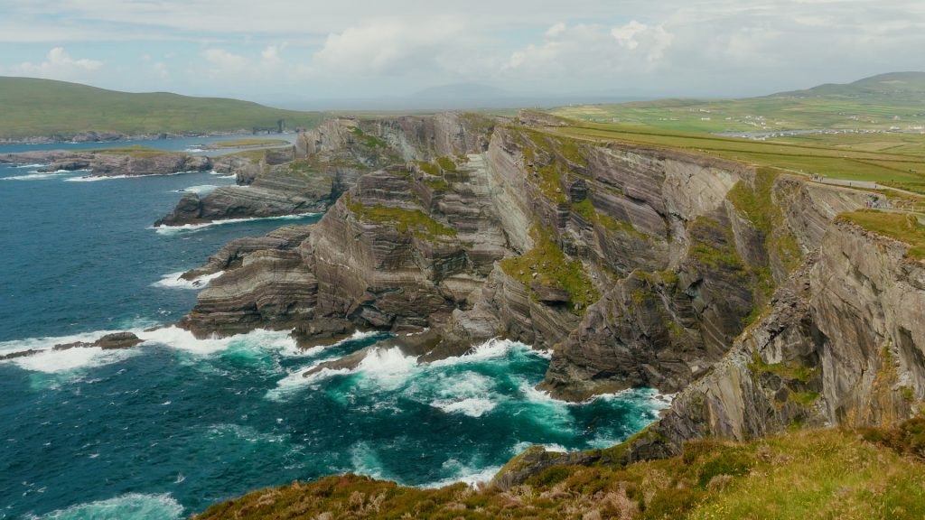 Landscape view of the Kerry Cliffs in County Kerry, Ireland