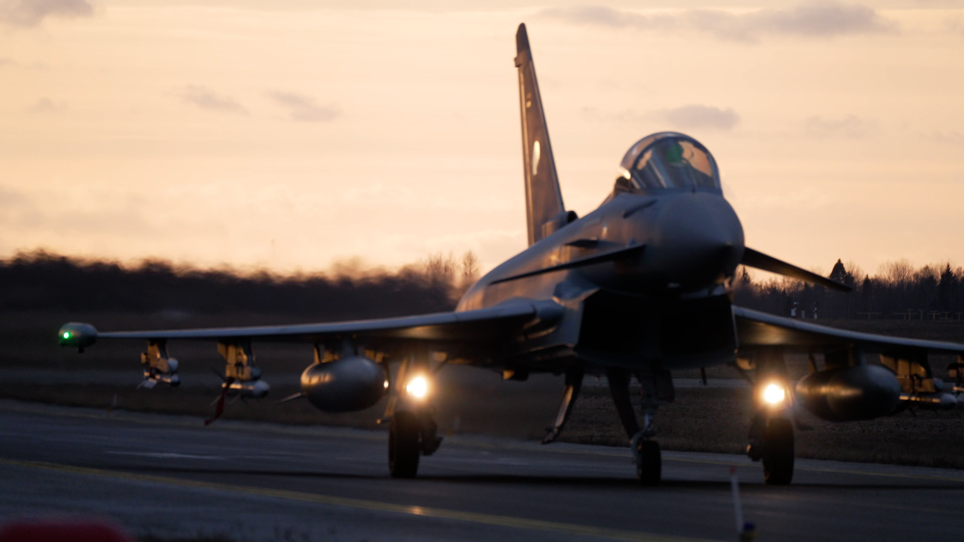Luftwaffe Eurofighter returns to Estonian airbase after NATO training sortie over the Baltic Sea
