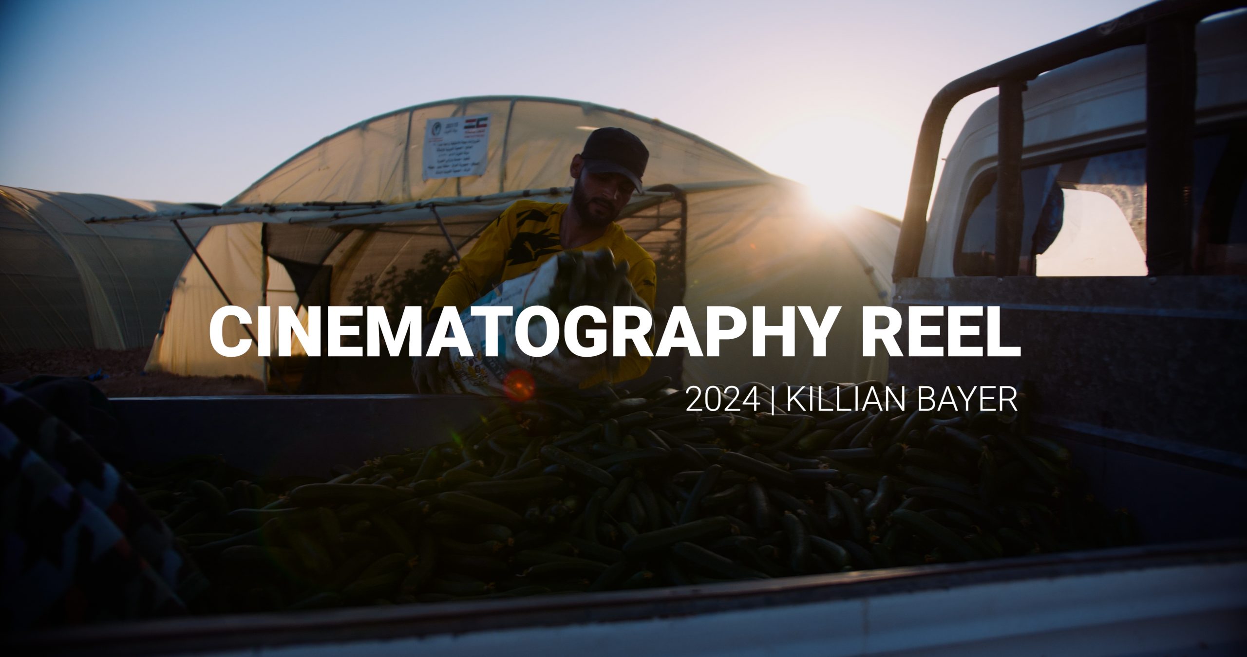 Killian Bayer directing, filming, and reporting across international locations — reel preview.
